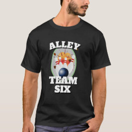 Camisas de Boliche Engraçadas para Homens ALLEY TE