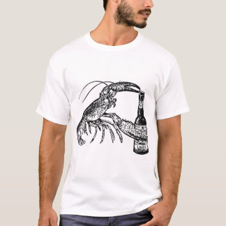 Camisas De Cerveja Com Bebendo De Lagosta Artesana