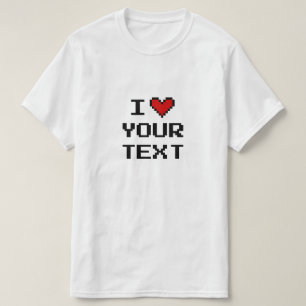 Camisas de coração design personalizadas i para 