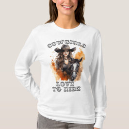Camisas de Cowgirls Amam de Cavalgar