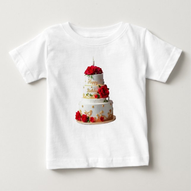 Camisas de design de Bolo de Aniversário (Frente)