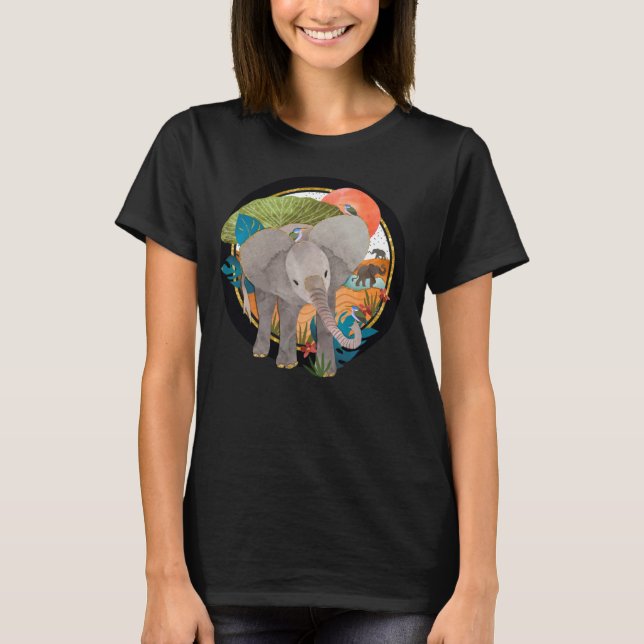 Camisas de elefante ESCURO SAFARI dos pés-de-galin (Frente)