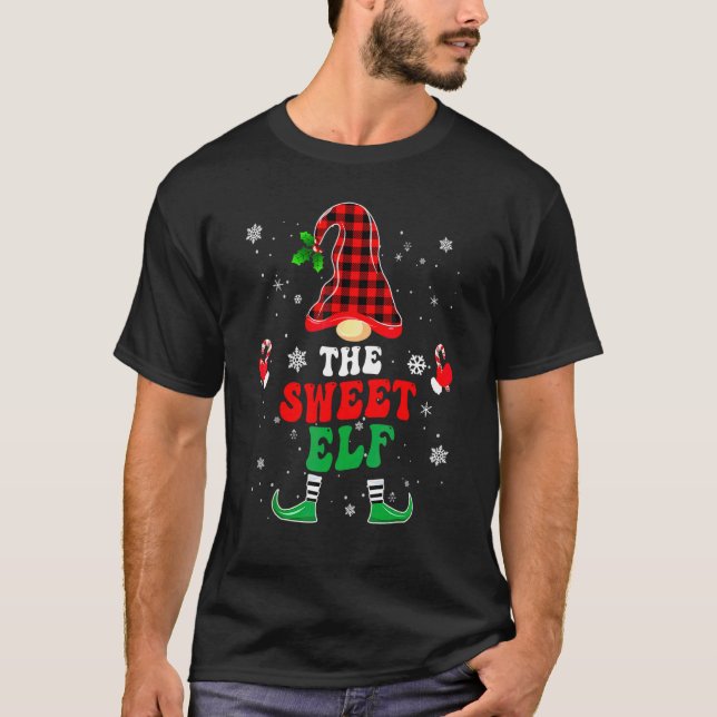 Camisas de elfo doce para grupo combinado de pijam (Frente)