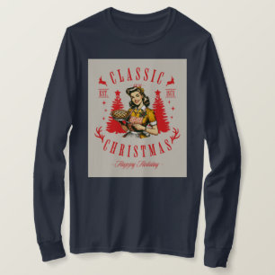 Camisas de folga longa para mulheres Teia Gráfica