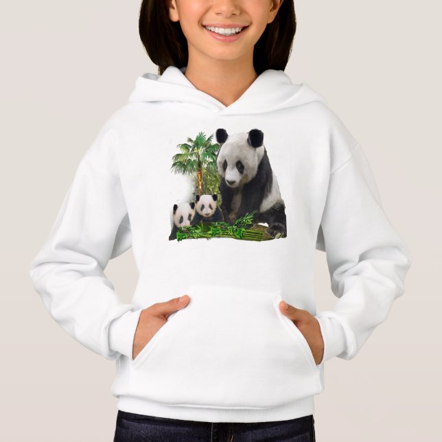 Camisas de garotas Panda Bears (Frente)