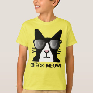 Camisas de gato engraçadas para crianças, CHECK ME