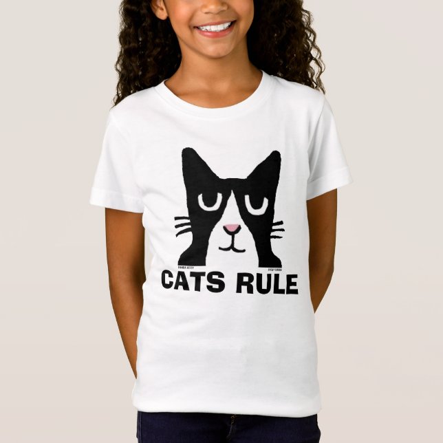 Camisas de gato para crianças, Panda Kitty CATS RU (Frente)