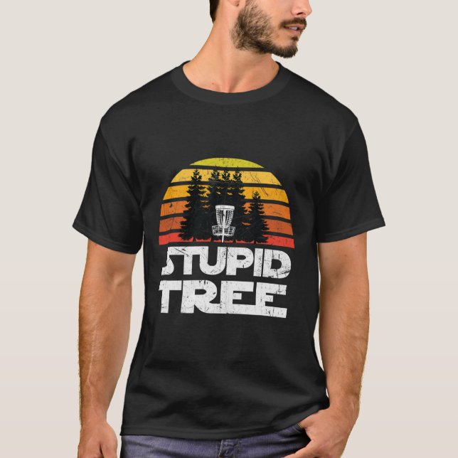 Camisas de Golfe de Disco Para Homens Árvore Idiot (Frente)