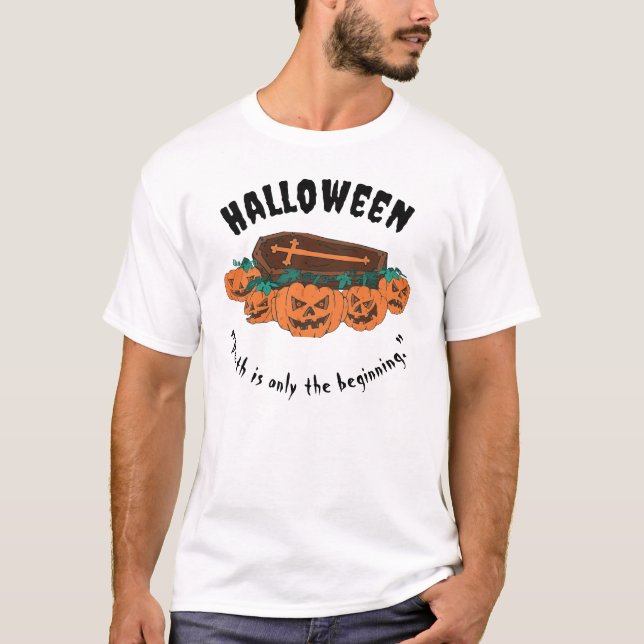 Camisas de Halloween " Se você morrer, fique morto (Frente)