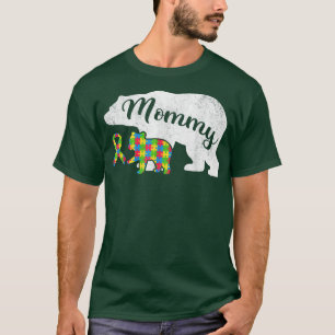 Camisas de Mamãe de Urso Autismo feminino, Consciê