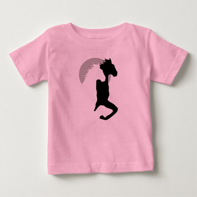 camisas de menina cavalos correndo juntos (Frente)