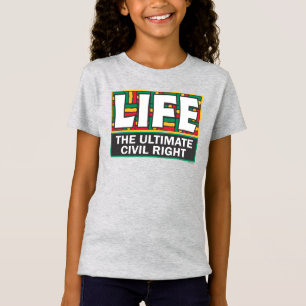 Camisas de meninas com um design ousado.