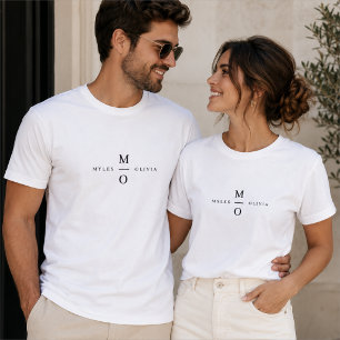Camisas de Monograma de Casamento Camisas de Cas