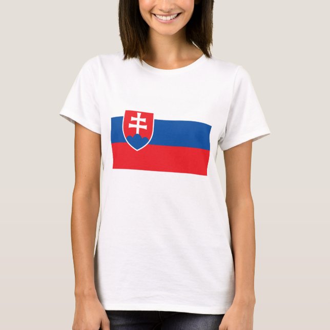 Camisas de mulheres com bandeira da Eslováquia (Frente)