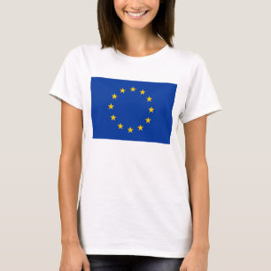 Camisas de mulheres com bandeira da União Europei