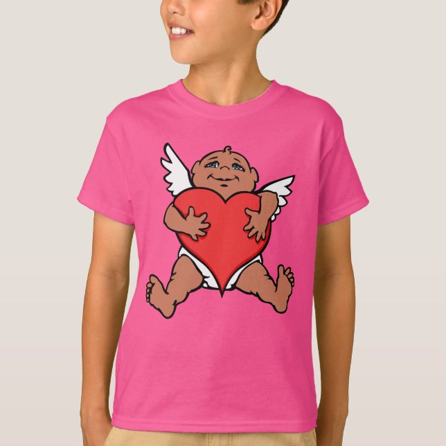 Camisas de Namorados infantil Camisas de Cupido Ca (Frente)