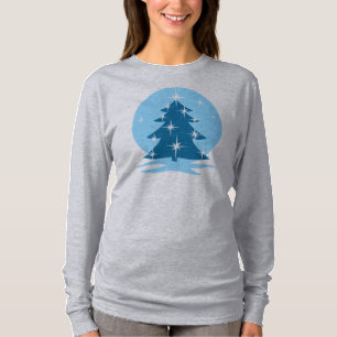 Camisas de Natal Azuis Camisas de Árvore Azul