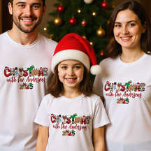 Camisas de Natal da Família Monogramas