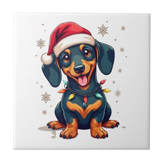 Camisas de Natal de Árvore de Cachorro Dachshund P (Frente)