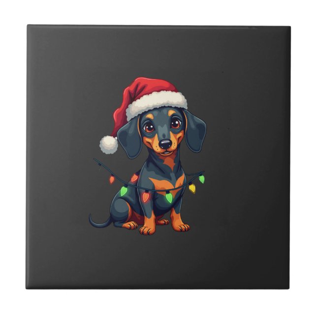Camisas de Natal de Árvore de Cachorro Dachshund P (Frente)