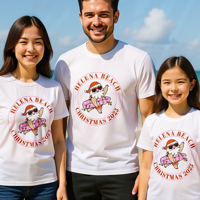 Camisas de Natal Familiares de Férias de Praia (Criador carregado)