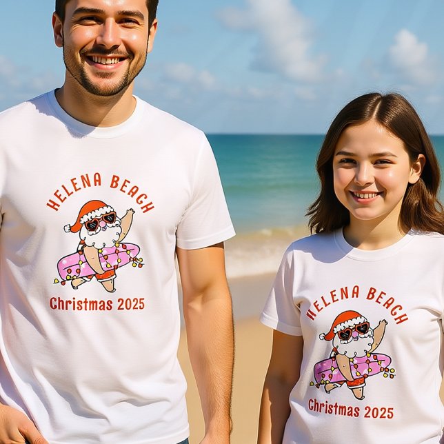 Camisas de Natal Familiares de Férias de Praia (Criador carregado)