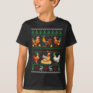 Camisas de Natal Feias de Galinhas Engraçadas Xmas