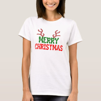 Camisas de Natal para Mulheres Feliz Camisetas de