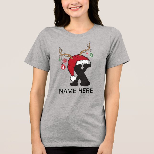 Camisas de Nome de Natal da Família Personalizada (Frente)