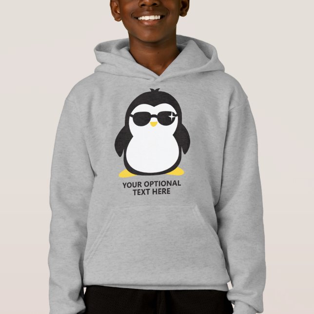 Camisas de pinguins legal com texto personalizado (Frente)