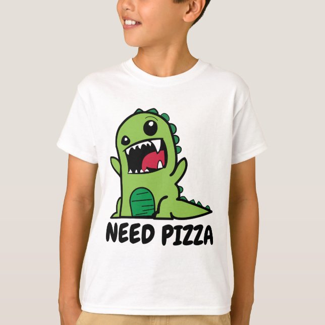Camisas de pizza engraçadas para KIds (Frente)