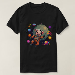 Camisas De Porco Porcos No Espaço Astronauta Por