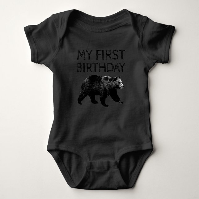 Camisas de primeiro aniversário do urso da florest (Frente)