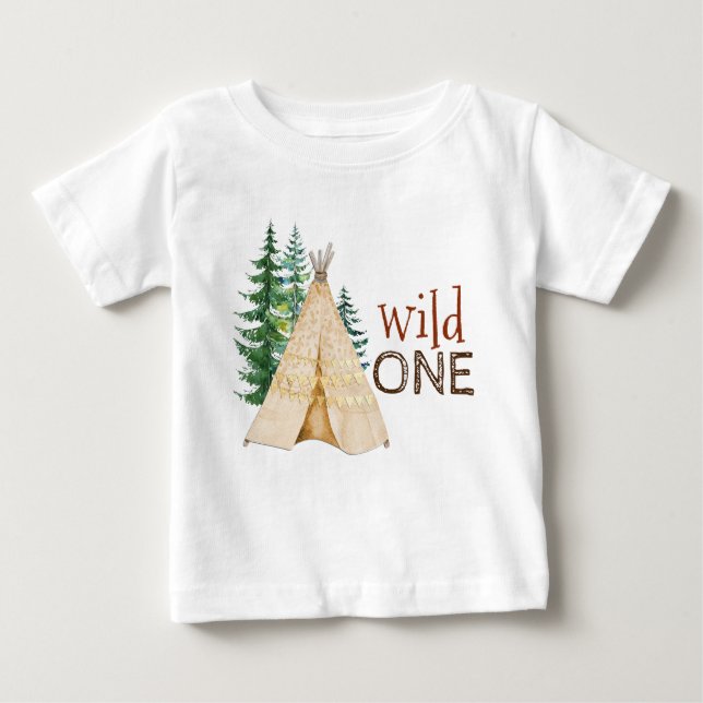 Camisas de Primeiro Aniversário do Wild One Baby (Frente)