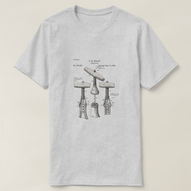 Camisas de Saca-Rolhas Vintage (Frente do Design)