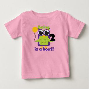 Camisas de segundo aniversário de Hoot Owl e prese