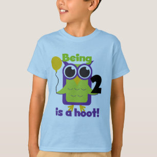 Camisas de segundo aniversário de Hoot Owl e prese