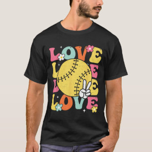 Camisas de Softbol Cute de Amor de Softbol Para Mu