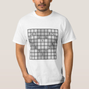 Camisas de SUDOKU - escolha o estilo, cor