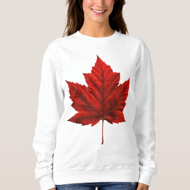 Camisas de Sweatshirt Personalizada do Canadá com  (Frente)