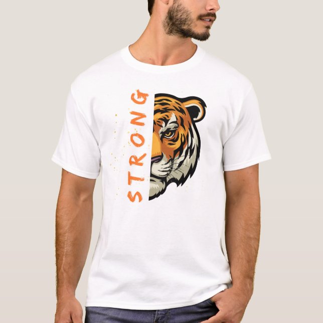 Camisas de tigre fortes design (Frente)