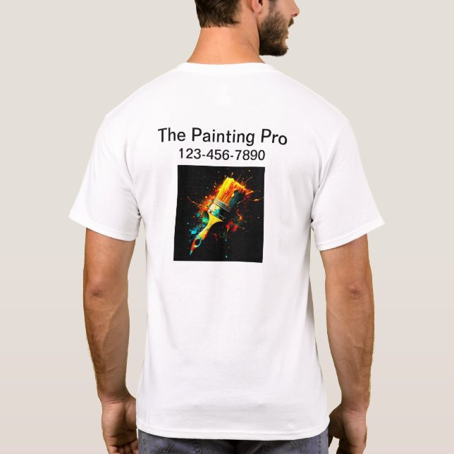 Camisas De Trabalho De Logotipo Comercial Para Um  (Verso)