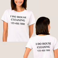 Camisas de trabalho simples de limpeza de casas