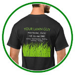 Camisas de Trabalho Simples do Serviço de Lançamen<br><div class="desc">Serviços de cuidados simples e paisagísticos,  camisas com grama verde e texto que você pode personalizar online. É compatível com orçamento com impressão de alta qualidade que você pode vestir onde quer que o trabalho o leve.</div>