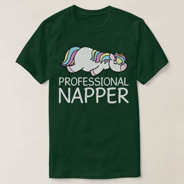Camisas de Unicórnio Engraçado do Napper Profissio (Frente do Design)