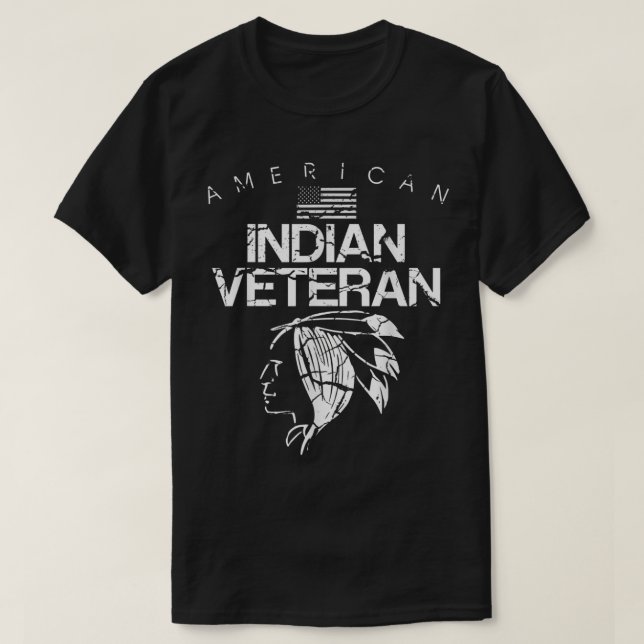 Camisas de Veteranos Americanas Nativas para Homen (Frente do Design)