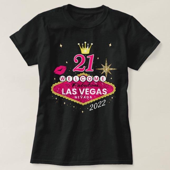 Camisas de Viagem Meninas de Las Vegas 2022, Vegas (Frente do Design)