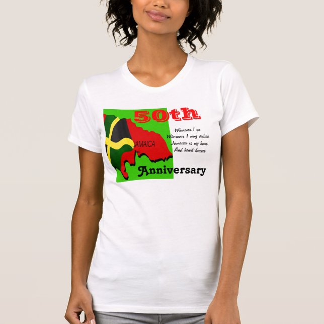 Camisas do 50º aniversário da Jamaica (Frente)