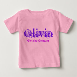Camisas do bebê de Olivia Nome Roupa Empresa
