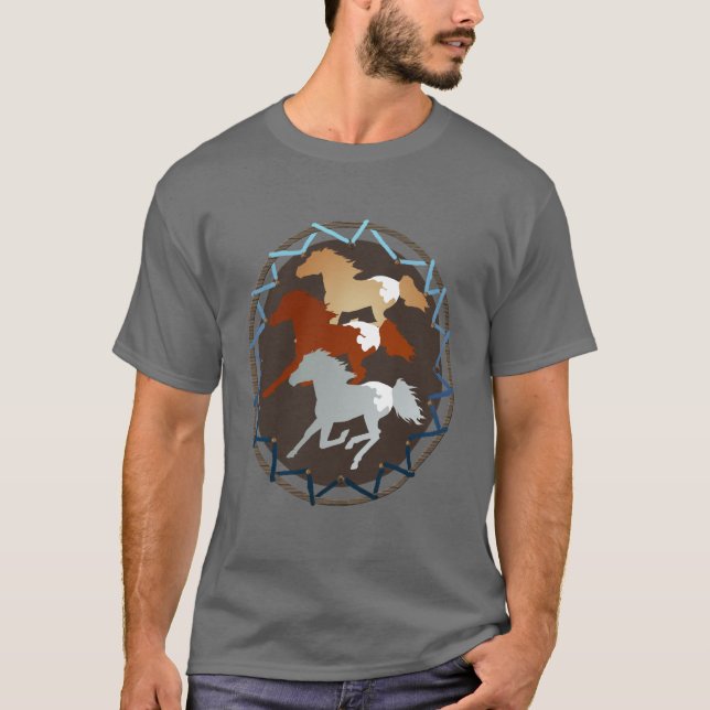 Camisas do cavalo e do protetor (Frente)